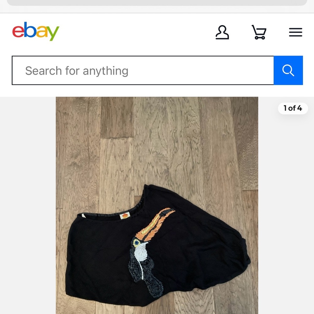 FARM Rio Black Sweater with Toucan Design